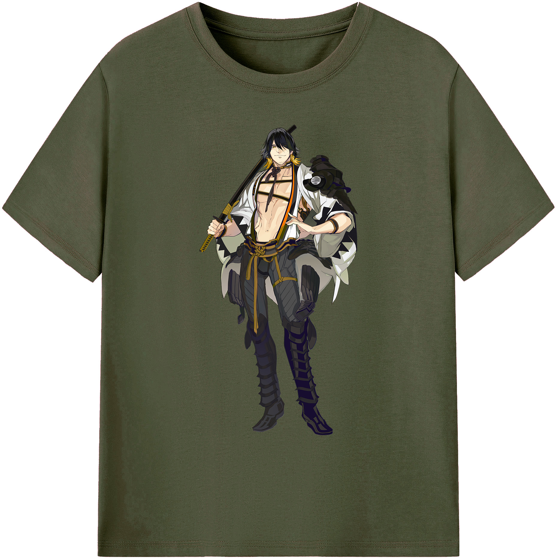 （画像用） 刀剣乱舞 Touken Ranbu 綿100％ メンズ半袖Tシャツ｜肌触りやわらか＆通気性